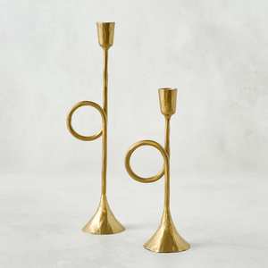 Minimalist Gold Side <b>Table</b> or Candle Stand Modern Metal Design Elegant Tabletop Home Living Room Dining Room Use - Product Image 5