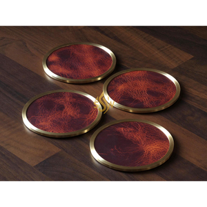 Superior Quality Copper <b>Coaster</b> Tableware Decoration Office Room Copper <b>Drink</b> <b>Coaster</b> for Customized Sale Available at Low Cost - Product Image 2