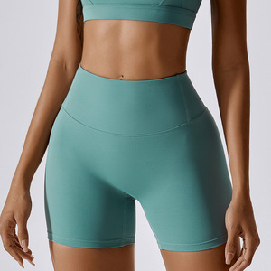 Pantalones Cortos Deportivos Naranja de Cintura Alta para Hombre, Cintura Elástica, Secado Rápido, Tejido de Spandex, Color Sólido, Diseño Sin Costuras - Product Image 3