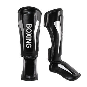 Protections de tibia en cuir synthétique de qualité supérieure, personnalisées, protection professionnelle, adulte, Muay Thai, MMA, réglables, respirantes - Product Image 4