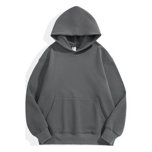 Sudadera con Capucha Personalizada con Logotipo, 100% Algodón Grueso, Estilo Holgado, Unisex, Lisa, para Hombre, Color Verde - Product Image 6