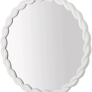 Espejo de Pared Redondo de Madera Tallada con Diseño de Cuerda, Estilo Vintage, para Sala de Estar - Product Image 3