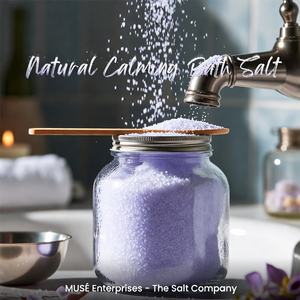 Sal de Baño Natural del Himalaya Mezclada con Aceites de Menta y Eucalipto, Tallada para un Retiro de Spa Refrescante y Relajante - Product Image 1