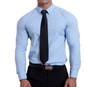 Men's 100% Cotton Satin Button-Down <b>Shirts</b> Casual Custom Logo Long Sleeve Solid Color Breathable <b>Plus</b> <b>Size</b> - Product Image 1