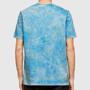 T-shirt pour homme de haute qualité, effet délavé, 100% coton, impression de logo personnalisée, col rond, coupe classique, respirant - Product Image 2