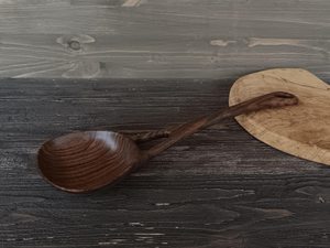 Wooden Serving Spoon Natural <b>Kitchen</b> Cooking Spoon Handcrafted For Serving Food Ideal For Home <b>Kitchen</b> Cooking Tool - Product Image 1