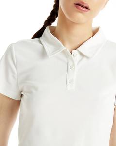 White <b>Ladies</b> <b>Polo</b> <b>Shirt</b> for Office Clothing with Soft Fabric and Wholesale Corporate Fashion - Product Image 2