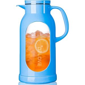 Caraffa in Vetro Infrangibile da 2 Litri (68 Oz) con Rivestimento Resistente al Calore e Coperchio in Acciaio Inossidabile per Tè Freddo - Product Image 1