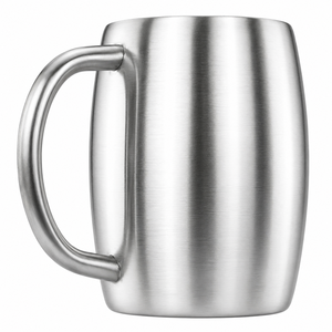 Mug à bière élégant en acier inoxydable à double paroi, avec logo personnalisé, pour bar et fête, idéal pour le camping et les activités de plein air - Product Image 1