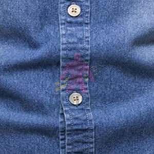 เสื้อเชิ้ตยีนส์ลำลองผู้ชายแฟชั่นสำหรับฤดูหนาว ปรับแต่งได้ ผ้าฝ้าย 100% เนื้อผ้าบางเบา แห้งเร็ว ระบายอากาศได้ดี ทนทาน สวมใส่สบาย - Product Image 5