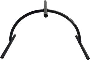 Présentoir en verre sur chevalet en fer noir pour vitraux, cadres photo, livres de cuisine, assiettes décoratives et photos - Product Image 3