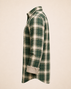 Camisa de Franela a Cuadros Verde de Primera Calidad, Fabricada a Medida, Manga Larga, de Algodón, con Botones, para Hombre, Informal, de Alta Calidad - Product Image 2