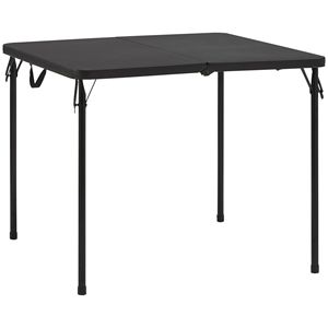 Conjunto de Mesa y Sillas Plegables para Jardín o Patio, 5 Piezas, Muebles de Resina para Exteriores con 4 Asientos, Color Negro - Product Image 4