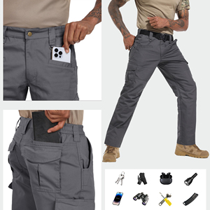 Pantalon de travail robuste, tissu personnalisé, construction robuste avec poches sécurisées pour le stockage, pour le travail professionnel et industriel. - Product Image 3