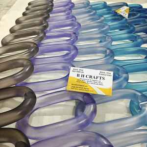 Chaînes en résine multicolores mates et polies, maillons épais, pièces de chaîne en acrylique pour décoration murale, chaîne à maillons, toutes les couleurs disponibles - Product Image 2