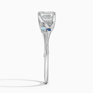 BOJ <b>Ring</b> 0107 Asscher Cut 925 Silver Lab Alexandrite Prong Setting Solitaire <b>Diamond</b> <b>Ring</b> 2ct D Color VVS1 Moissanite GRA - Product Image 3