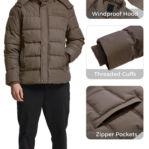 Custom Logo Warmth Waterproof High Quality Outdoor Wear <b>Men's</b> <b>Jackets</b> Hooded Collar Regular Size Puffer <b>Jacket</b> For <b>Men's</b> - Product Image 6