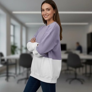 เสื้อสเวตเชิ้ตพรีเมียมสไตล์ใหม่สำหรับผู้หญิง พิมพ์ลายตัวอักษร ทรงหลวม รับผลิตแบรนด์ส่วนตัว ขายส่ง เสื้อสเวตเชิ้ตลำลองสำหรับผู้หญิง - Product Image 2