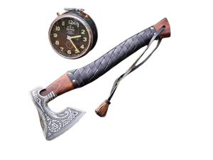 Hacha Vikinga Forjada a Mano BA Enterprises, Acero con Alto Contenido de Carbono, Mango de Madera, para Campismo, Caza, Supervivencia, 1 Año de Garantía - Product Image 1