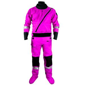Red Waterproof Workwear Suit with Reflective Stripes and <b>Black</b> Trim for Industrial Use - Product Image 3