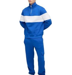 Nuevo al aire libre superventas nuevo diseño color sólido hombres chándal nueva llegada tamaño personalizado hombres soporte cuello con cremallera doble color - Product Image 1