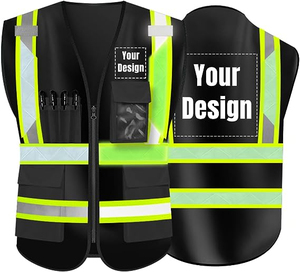 Chaleco de Seguridad Reflectante Impermeable y Transpirable de Alta Visibilidad para Hombre, Ropa de Trabajo Reversible, Cuello Alto, Servicio OEM - Product Image 1