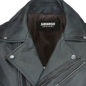 Men's Professional <b>Leather</b> Jacket with Turn-down Collar Regular Fit Waterproof & Eco-Friendly Winter Wear Front Logo - Product Image 2