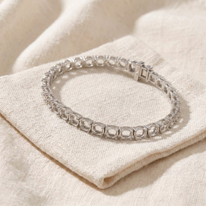 Monture de bracelet tennis en or blanc 14K avec diamant rond de 0,50 ct, sertissage panier à quatre griffes, bijoux fins, MOQ 1 pièce - Product Image 4