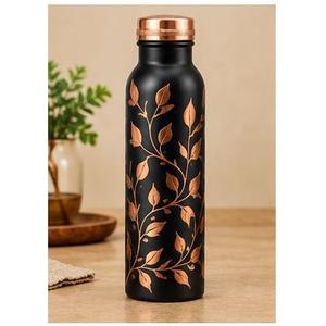Juego de Botellas de Agua Ecológicas Clásicas de Cobre con Tapas y Bebederos Portátiles para Uso en Exteriores e Interiores Delhi - Product Image 4