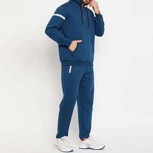 Premium Quality Wholesale Price Quarter Zipper Up Hoodie Sets Reinforced Stitched Jogging Wear Tracksuit For Adults <b>Boys</b> - Product Image 2
