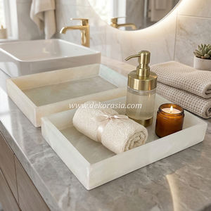 Bandeja de Lujo Moderna de Mármol para Servir Artículos de Hotel, Elegante Bandeja Decorativa para Baño y Ducha - Product Image 6