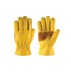 HOLY SIGNS INTERNATIONAL Sheep Grain Leather Safety <b>Driver</b> Work <b>Gloves</b> Strap EN420 Certified Breathable Elastic Wristlet - Product Image 1