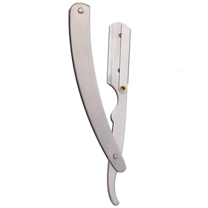 Premium Quality Stainless Steel <b>Straight</b> Shaving <b>Razors</b> Non-Slip Handle Hair Removal Tools for Face Salon Body - Product Image 4