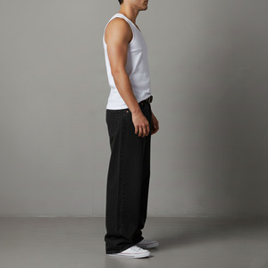 OEM Wholesale Loose Wide Leg Streetwear Hip Hop Embroidery Men's Straight <b>Stretch</b> Plus Size <b>Denim</b> Jeans Stonewashed man pant - Product Image 6