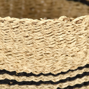 Panier de rangement décoratif en jonc de mer naturel accessoire décoratif tissé pour la maison - Product Image 3
