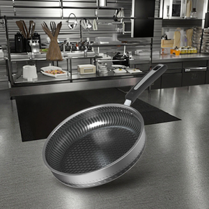Professional <b>Nonstick</b> Saute Pan Featuring Heavy Duty Aluminum Core Tempered Glass Lid Ergonomic Heat Resistant Handles - Product Image 5