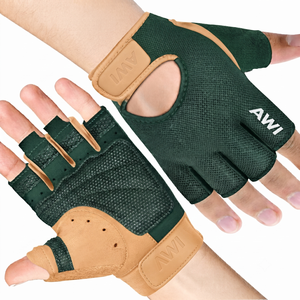 รับผลิตแบบ OEM ODM ถุงมือฟิตเนสแบบครึ่งนิ้วสำหรับทุกเพศ ระบายอากาศได้ดี ฝ่ามือทำจากหนัง เหมาะสำหรับยกน้ำหนัก ออกกำลังกายในยิม พร้อมสายรัดแบบ Hook & Loop - Product Image 4