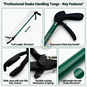 Pinzas de Acero Inoxidable Premium para Manipulación de Serpientes – Herramienta Profesional para Control de Reptiles, Pinzas Resistentes y Ecológicas para Captura de Serpientes - Product Image 5
