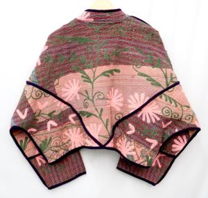 Traditional Vintage Kantha Jacket Suzani Embroidery Floral Pattern Full Sleeve Spring <b>Women's</b> Woven <b>Coat</b> Eco-Friendly Breathable - Product Image 6