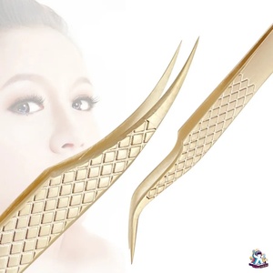ชุดแหนบต่อขนตาสแตนเลส Ryzer Studio 1 ชิ้น ปลายโค้งแหลม รับทำโลโก้ อุปกรณ์แต่งหน้าสำหรับต่อขนตา - Product Image 4