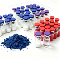 Poudre bleue de peptide de cuivre GHK Cu de haute pureté 99% CAS 89030955 |   Matières premières cosmétiques et de soins de la peau provenant de l'usine du Guangdong