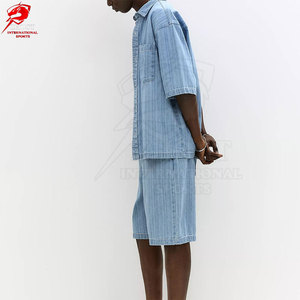 Conjuntos de Pantalones Cortos de Mezclilla para Hombre de Alta Calidad, Ligeros, con Costuras Premium, Cómodos para Uso Diario y Estilo Urbano - Product Image 4