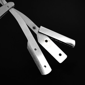 Navaja de Afeitar Profesional de Acero Inoxidable con Cuchilla Plegable y Características de Seguridad para Afeitar el Cuerpo de Hombres, Soporte para Navaja de Barbero, Afeitadora Facial - Product Image 2