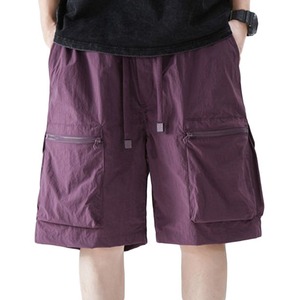 Pantalones Cortos Deportivos de Lona Brillante con Cintura Elástica de Nailon, Ligeros, Transpirables, Retro, Casuales, para Gimnasio, Entrenamiento, Verano - Product Image 2