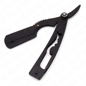 Navaja de Afeitar Recta de Acero Inoxidable Reutilizable al por Mayor con Mango de Madera, Herramienta Profesional de Barbería OEM - Product Image 5