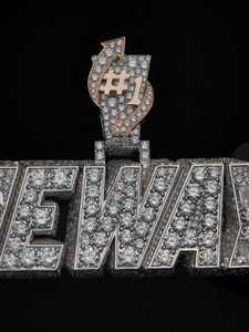 Custom 925 Sterling Silver Moissanite Letter Pendant Hip Hop Charm Necklace Gold Plated Unisex Party Jewelry - Product Image 2