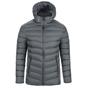 Hot Selling OEM Custom Logo Eco-friendly Fleece Red Puffer Jacket Stand Collar Zipper Closure Unisex <b>Quilted</b> <b>Winter</b> Coat Men - Product Image 1