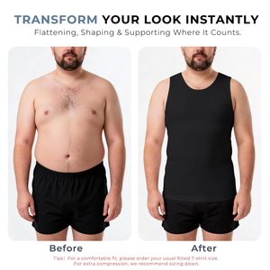 Custom Men Compression Undershirt Sleeveless Body Shaper Tank Top <b>Tummy</b> <b>Control</b> OEM Bulk Wholesale - Product Image 5