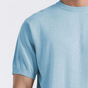 T-shirts pour hommes à manches courtes, vêtements pour hommes, 100% coton, vêtements d'été, séchage rapide, respirant, coupe ajustée, t-shirts de fitness pour hommes - Product Image 3