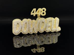 Collier pendentif Hip Hop personnalisé en alliage plaqué or avec diamants glacés, style Billionaire - Product Image 2